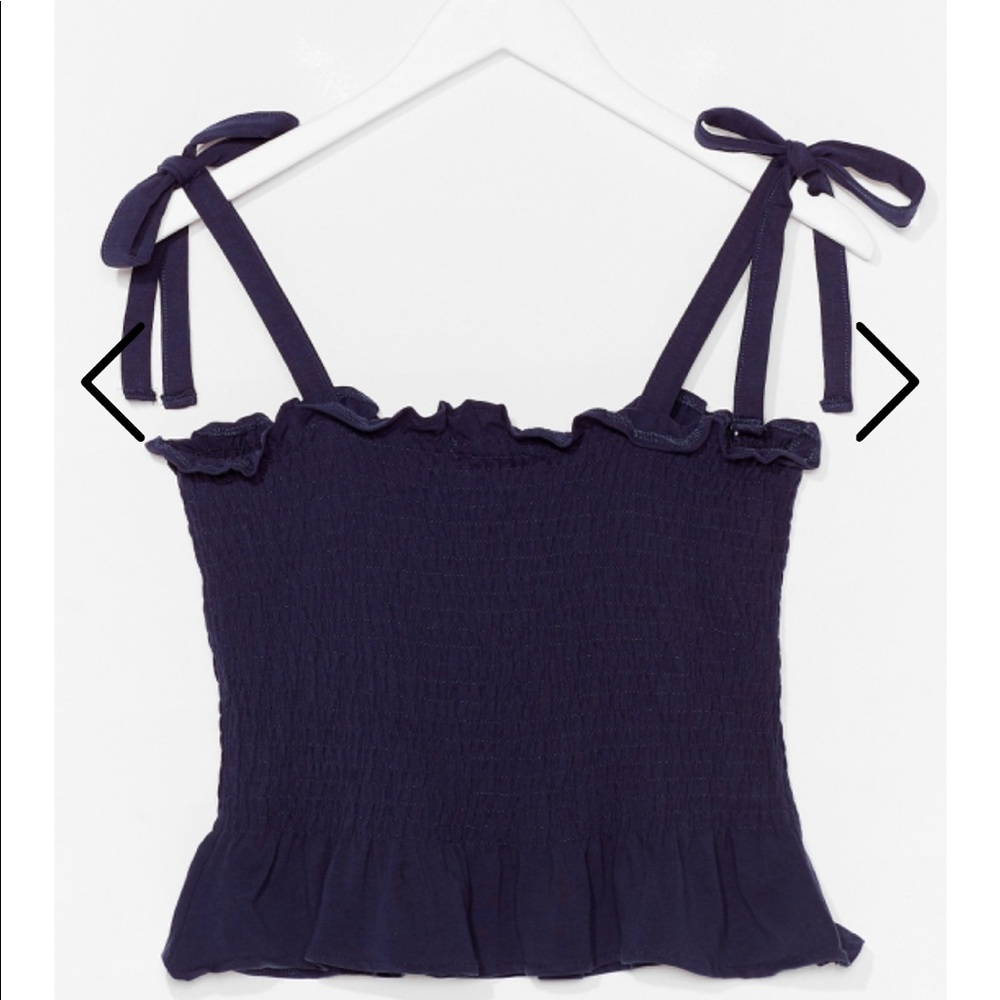 Size large stretchy crinkle top